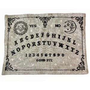 Halloween Tapestry Placemats Set of 4 Ouija Board Planchette Gray 13x18 Spooky